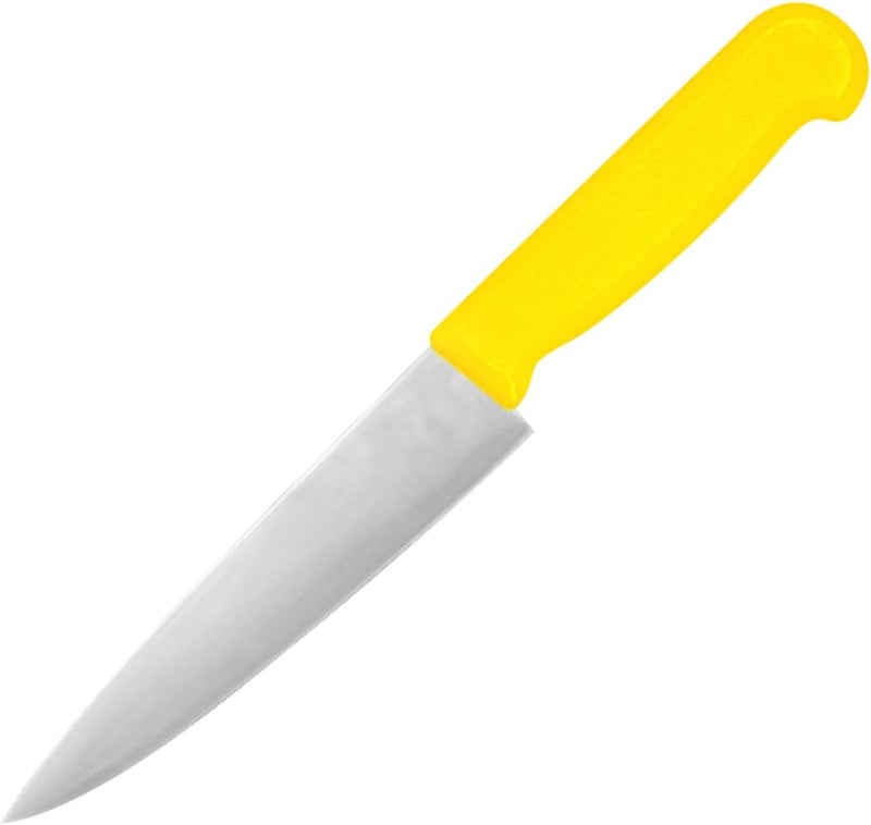Kitchen Master 6 Inch Stainless Steel Professional Chef Knife (Yellow) | NSF Certified for Poultry & Chicken - Image 1